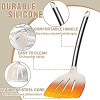 Vista 6 de Kitchen Utensils Set-Umite Chef 34 Pcs Silicone Cooking Utensils Set for Nonstick Cookware-Silicone Spatulas Set, Stainless Steel Handle-Khaki