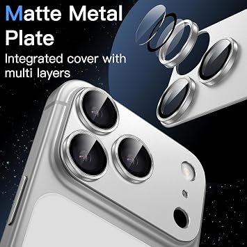 JETech Camera Lens Protector for iPhone 17 Pro, Silver, 1-Pack