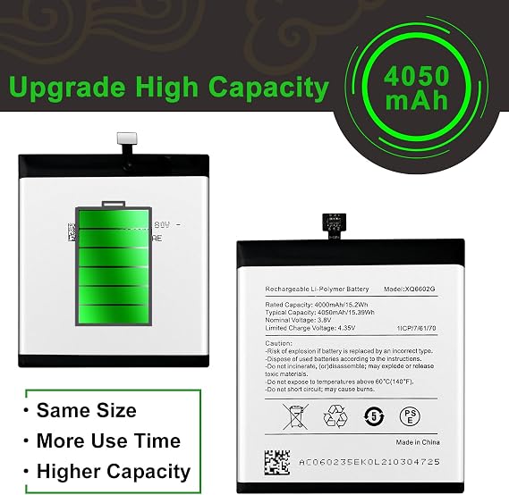 WUHAO for CAT S62 Replacement Battery XQ6602G Battery for CAT S62 XQ6602G with Adhesive Tape Tool Repair Kit