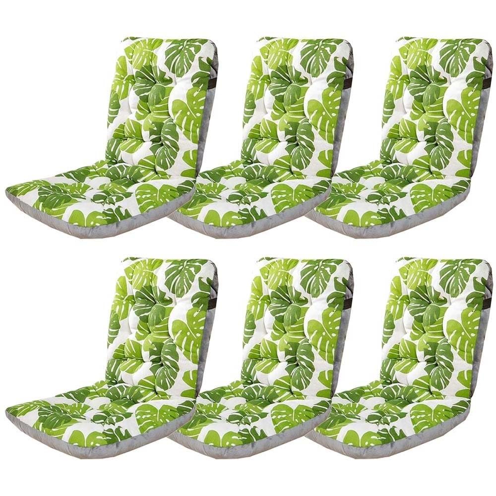 Pack 2/4/6 Cojines para Silla con Respaldo ,Cojín de Silla Oficina ,Cojines para Silla de Terraza Acolchados,para Gaming,Mecedora,Terraza,Ruedas,Exterior Jardin ( Color : O , Size : 35*45*57cm6pcs )