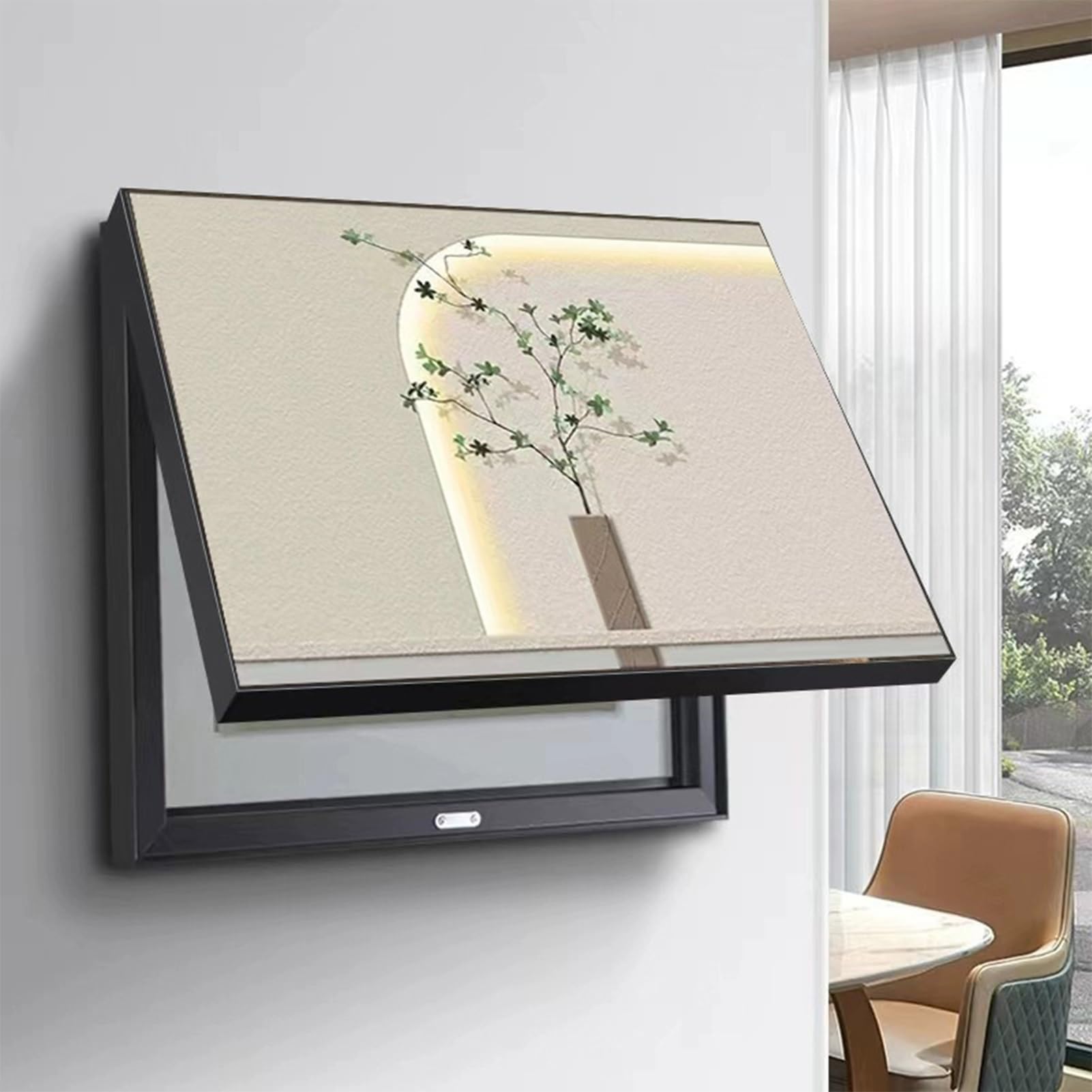 Xiao Ren Fuse Box Cover Cabinet Wall Mounted Electrical Panel Cover Modern Meter Box Decorative Painting Hidden Circuit Breaker Panel(D,50x40cm)