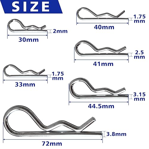 Miniatura 4 de Pasadores de enganche 190 piezas pasadores de pellizco y toma de fuerza para remolques tractores camiones cortacéspedes accesorios de remolque