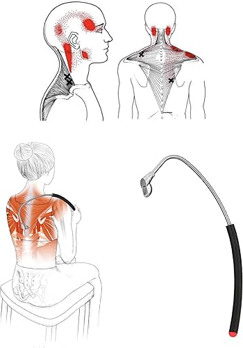 Miniatura 7 de Masajeador de bastón, gancho de masaje para cuello y hombro, resistente, acero inoxidable