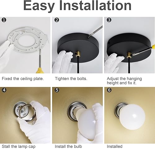 Miniatura 4 de Dos candelabros retro negros y dorados, 11.81 pulgadas. Lámpara de estilo rústico para isla de cocina, comedor, pasillo, dormitorio, sala de estar...