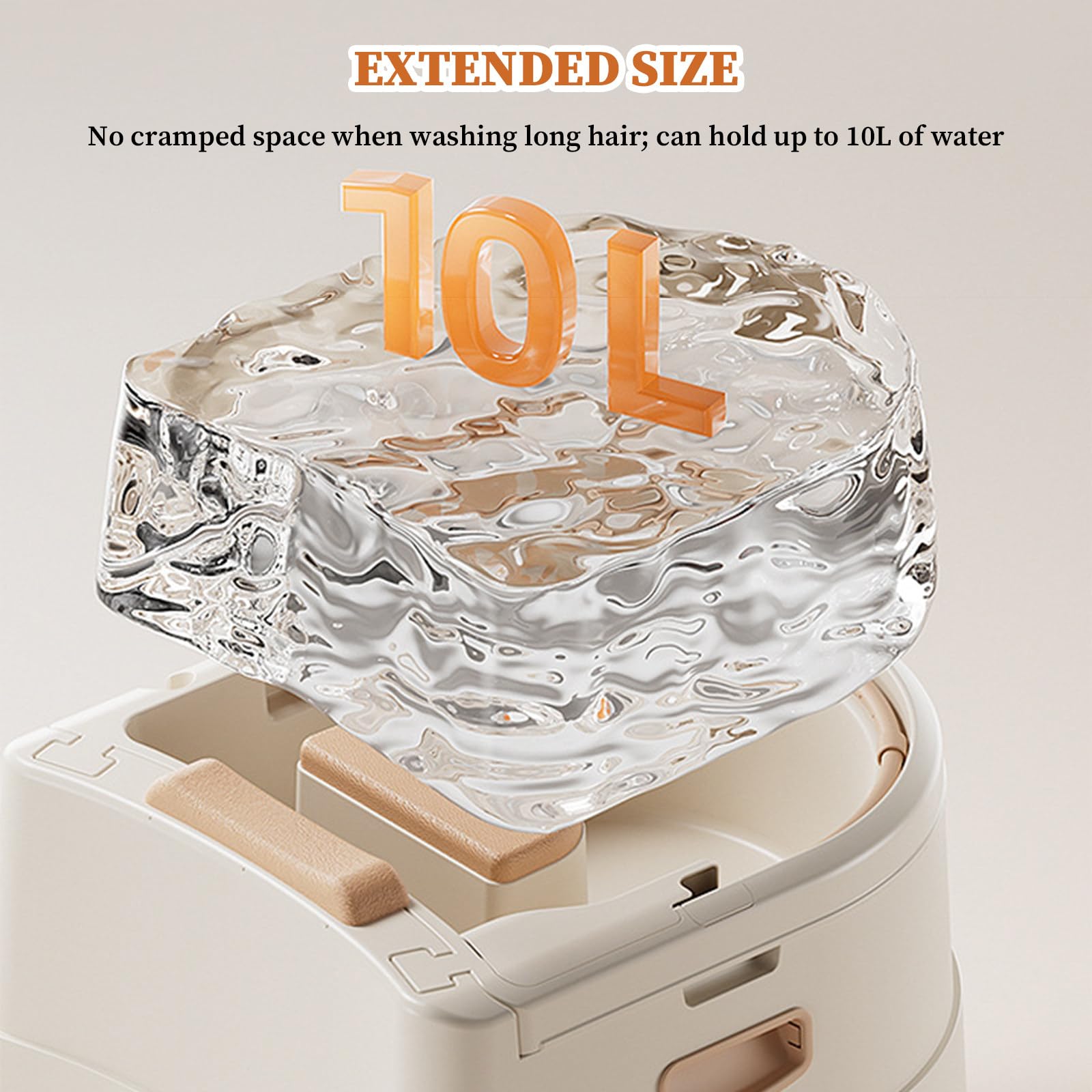 Lavabo portátil para ancianos, discapacitados y postrados en cama, equipo de spa de cabeza de cascada, herramienta mágica para un cuidado cómodo del cabello en casa