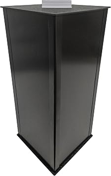 Playwin Metal All Black 4-sided Revolving Countertop Display for Magnets 19 x 8 1/2 Inches