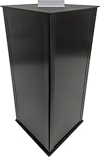 Playwin Metal All Black 4-sided Revolving Countertop Display for Magnets (19 x 8 1/2 Inches)