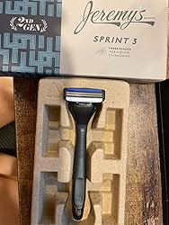 Amazon.com: Jeremy's Razors for Men: Sprint 3 Blade Razor - Stainless ...