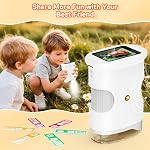 Handheld Microscope for Kids with 2.0" IPS Screen, Digital Outdoor Gifts Portable STEM Science Lab Toy, Rechargeable Pocket Microscope Age 8-12 Educational Gift for Boys & Girls, White