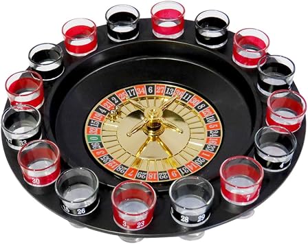 Evelots Drinking Shot Glass Roulette Game-Casino Style-16 Shot Glasses Included