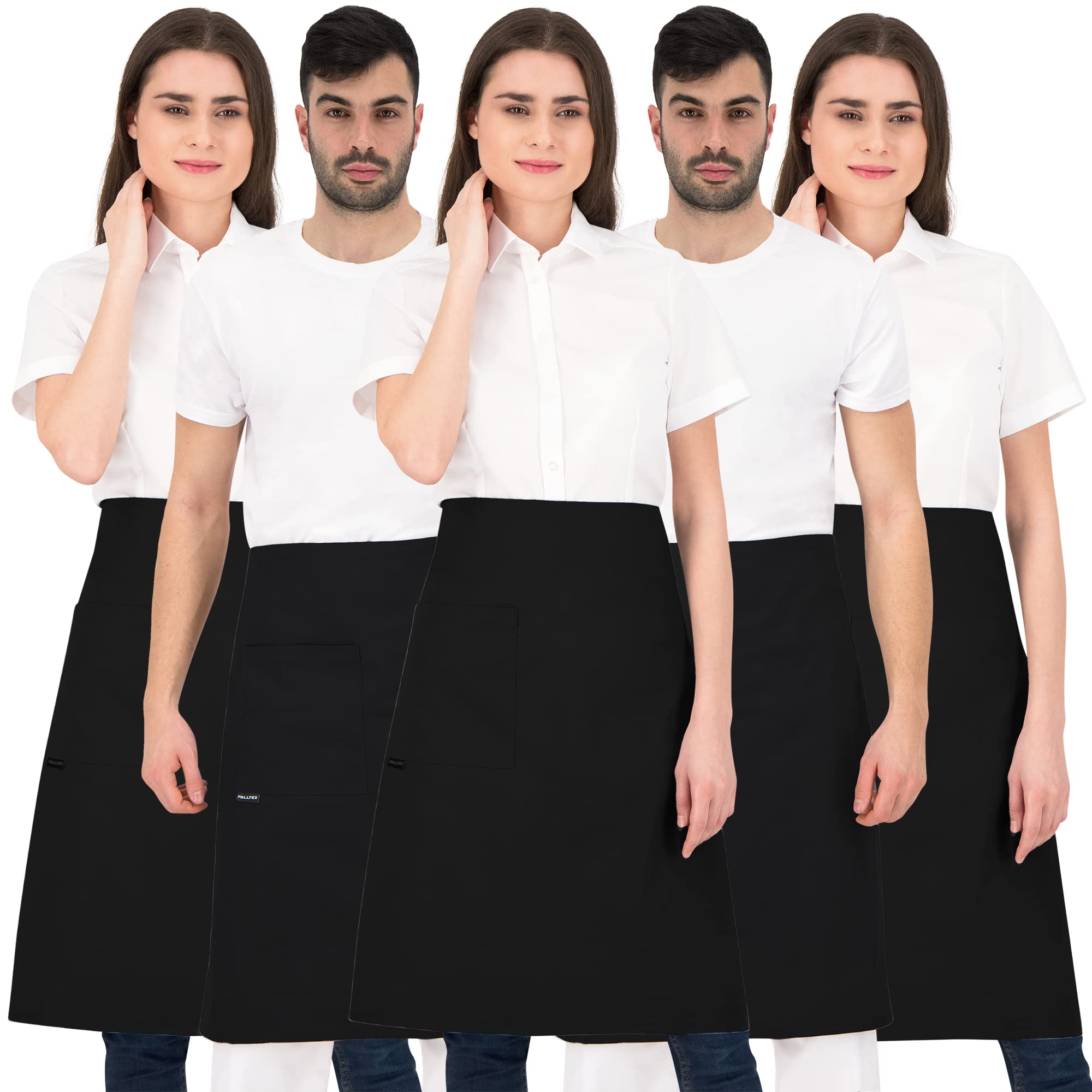 PALLTEX GAVROCHE Vorbinder Lang Kochschürze für Männer (Schwarz -größe 5 Stücke)  
PALLTEX GAVROCHE Kurz Kochschürze Dam