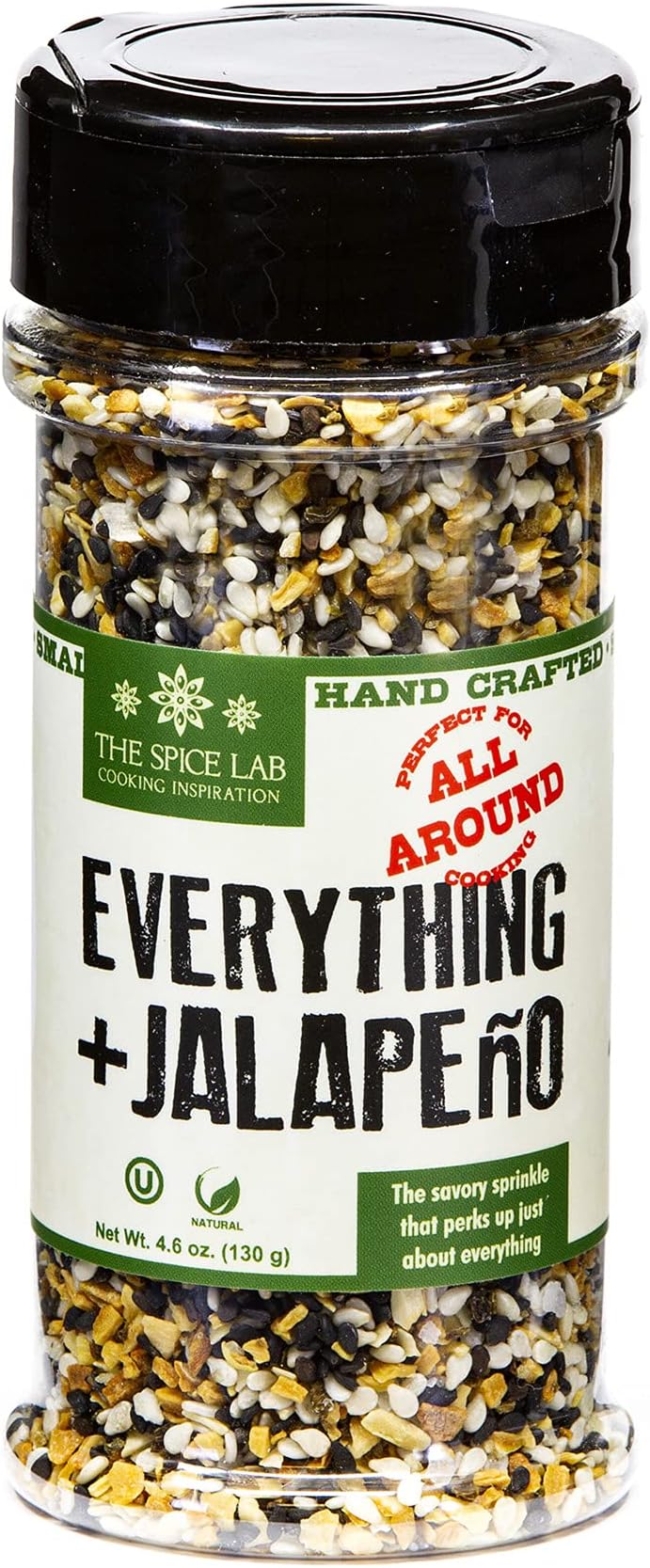 Everything Bagel Seasoning Blend w/Jalapeno - 4.6 oz. Shaker - Premium Gourmet PALEO and KETO Approved Spice - The Perfect Spicy Everything Seasoning - 7120