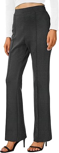Miniatura 58 de Urban CoCo Pantalones de trabajo elásticos con corte de bota, pantalones de yoga pequeños para oficina casual Gris