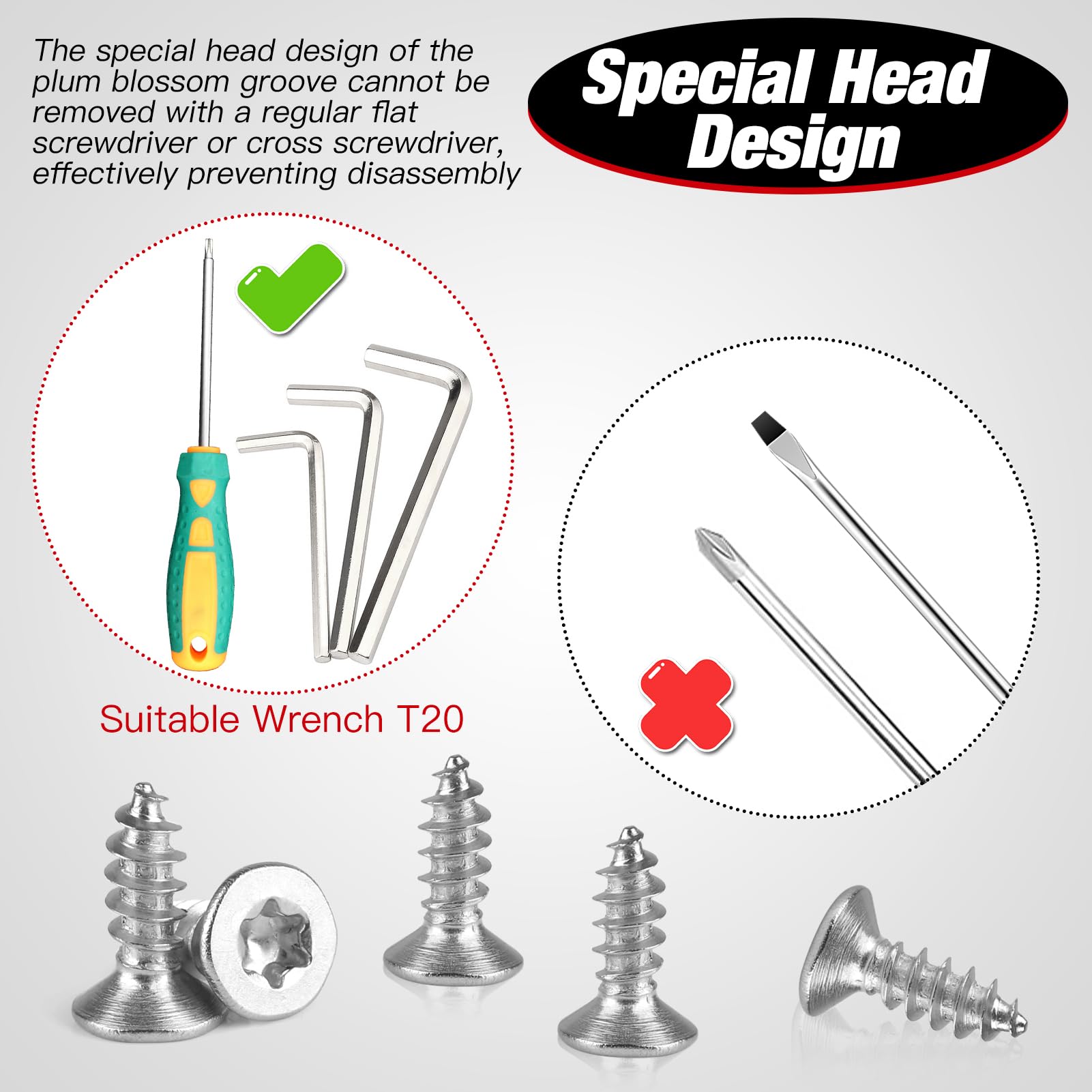 130 Stuks Zelftappende Torx-schroeven M4 X 16 Mm – Roestvrij Staal 304, Platte Kop, Voor Meubels, Hout En Doe-het-zelf