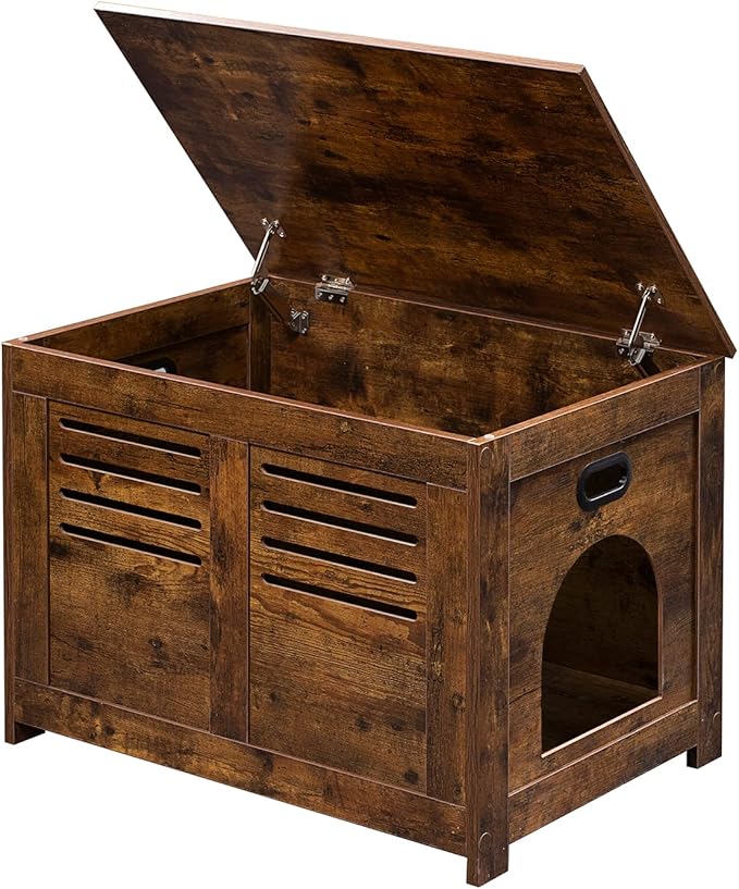 DINZI LVJ Litter Box Furniture, Flip Top Hidden Cat