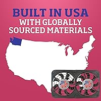Vista 4 de Flex-A-Lite Lo-Profile Ventilador eléctrico de doble hoja en S con controlador de termostato ajustable, empujador/ventilador reversible (412)