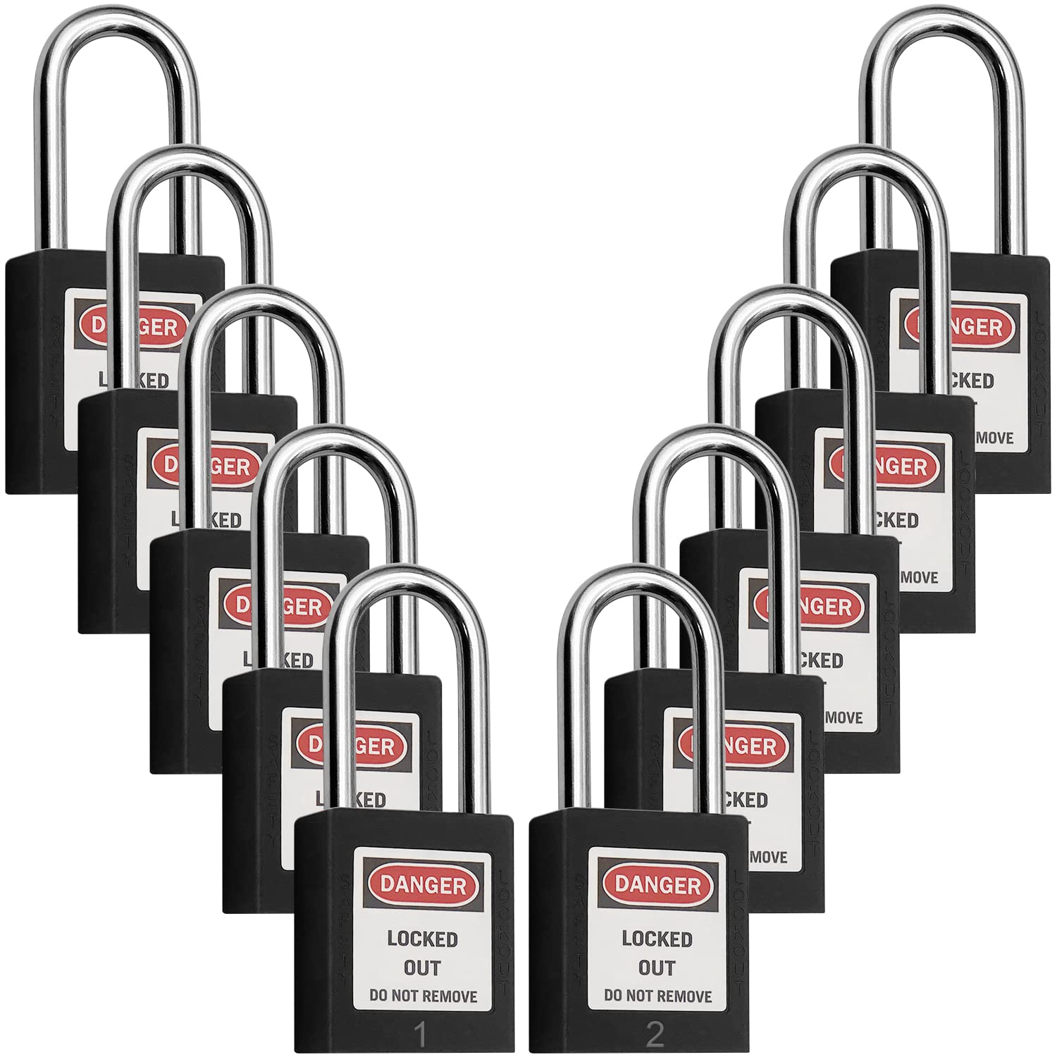 JOJOMARK Lockout Tagout Locks, Safety Padlocks , Loto Locks Keyed Differently Lock Out Tag Out Device Plastic with Lockout TagOut Tags