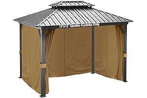 Khaki Gazebo Curtains: Waterproof Outdoor Protection for Your Oasis