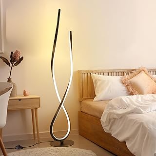 NUÜR Modern Spiral LED Floor Lamp, 59