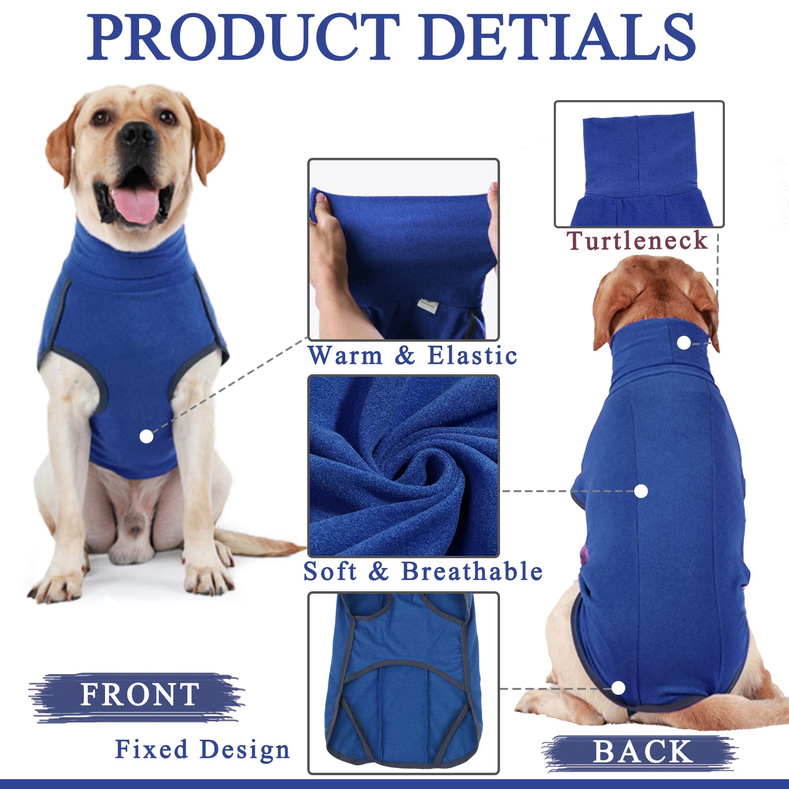 Hjyokuso Dog Jumper Fleece Vest Sweater, Warm & Lightweight Pullover Pajama Coat - Image 2