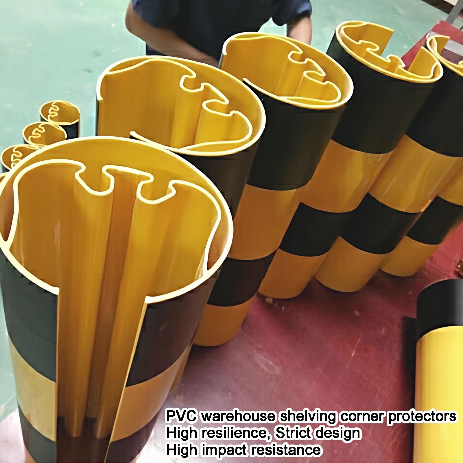Protectores de postes de palés para estanterías de almacén, solución de seguridad duradera y resistente a los impactos para reducir los daños