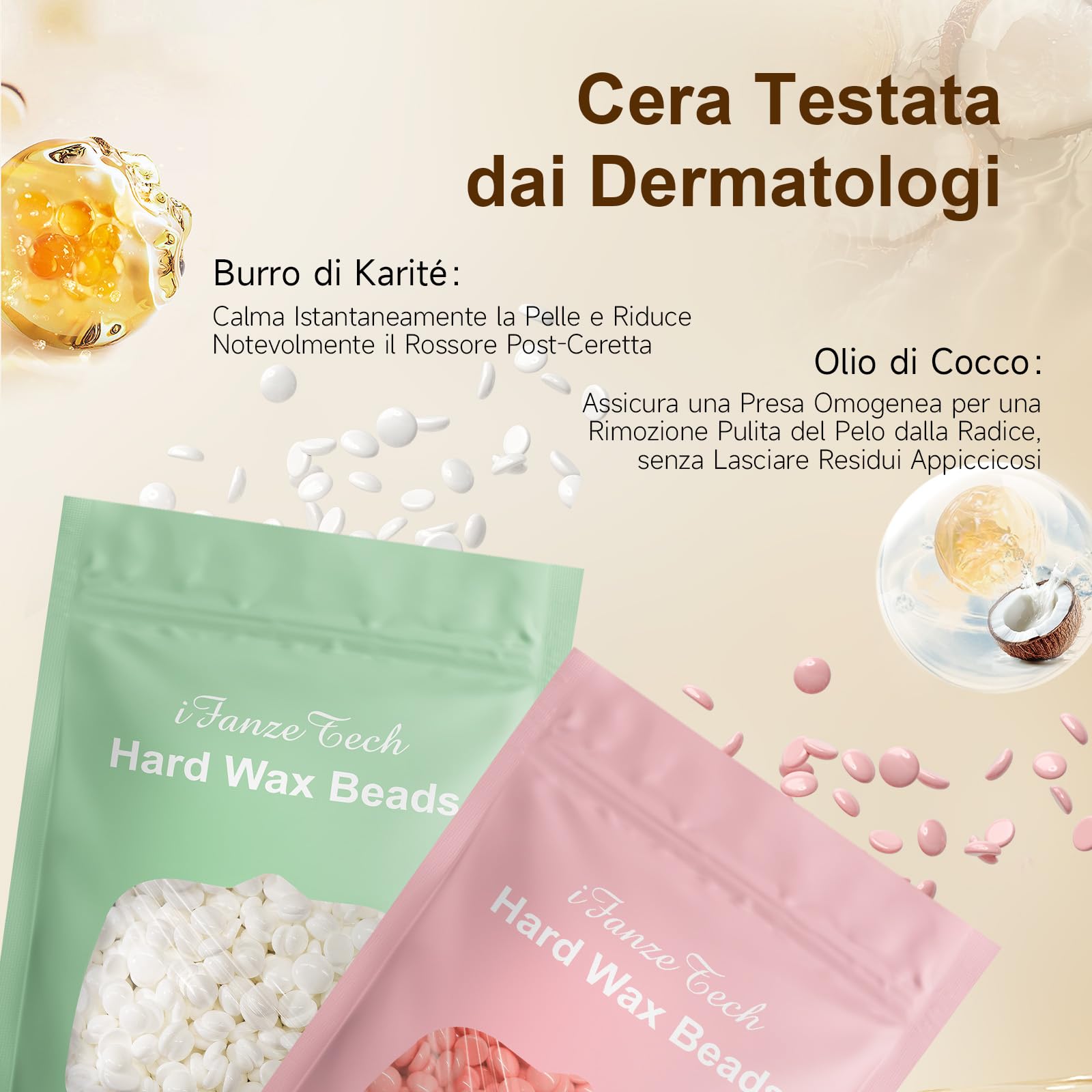 Scaldacera Cera Brasiliana Kit: Scalda Cera per Ceretta, 400g Cera, 42 Accessori per Depilazione per Uso Domestico e in Salone, per Tutto il Corpo, Sopracciglia, Viso, Bikini, per Donna e Uomo, Blu