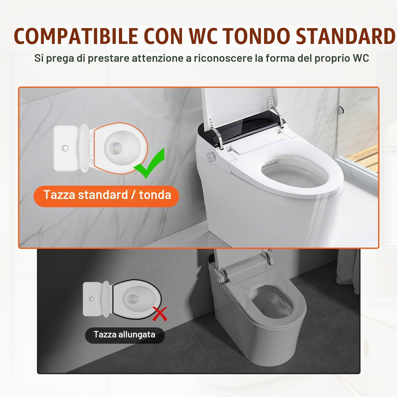 VEVOR Alzata WC Rotonda Standard Altezza 88,9 mm, Sedile WC Rialzato Portata 136 kg, Corrimano in Alluminio, Imbottitura EVA, Rialzo per WC Maniglia Alzata per Ausilio da Bagno