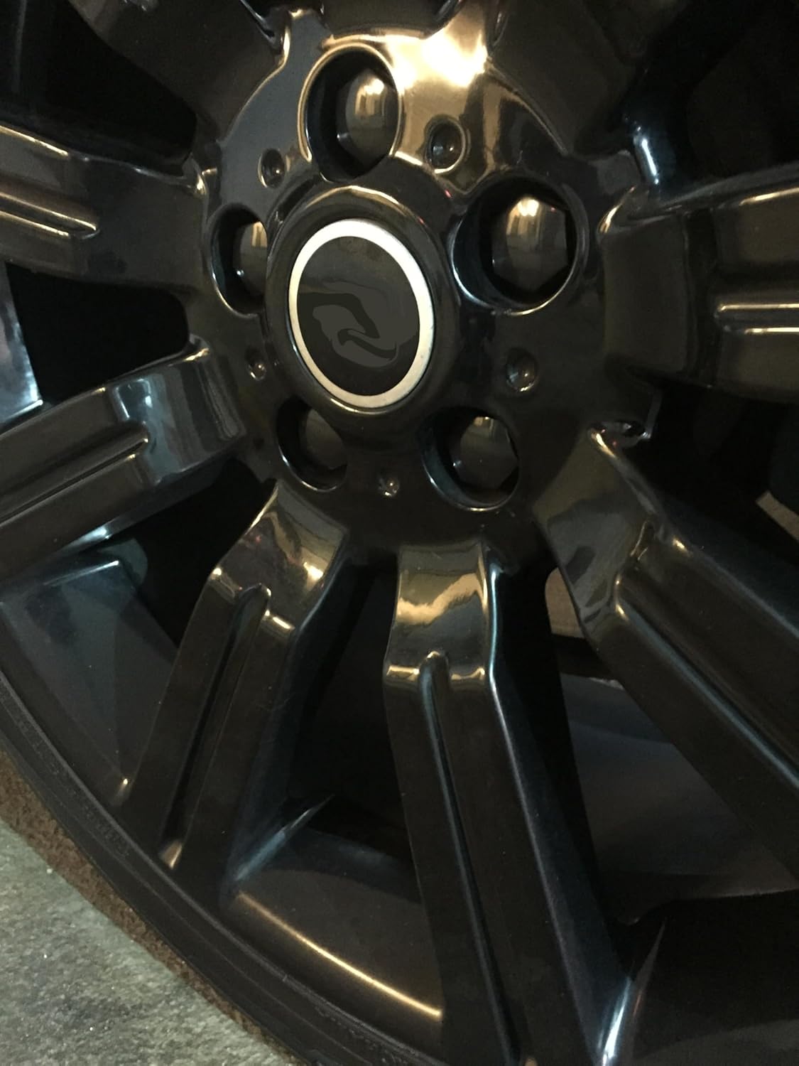 for Evoque and Velar Lug Nut Covers - 20 Glossy Black Wheel Nut Caps