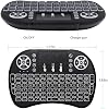 2.4GHz Remote Backlit Mini Wireless Keyboard Portable Wireless Keyboard with Touchpad Mouse For Android Smart Tv Box HTPC IPTV PC Pad XBOX （i8-Black