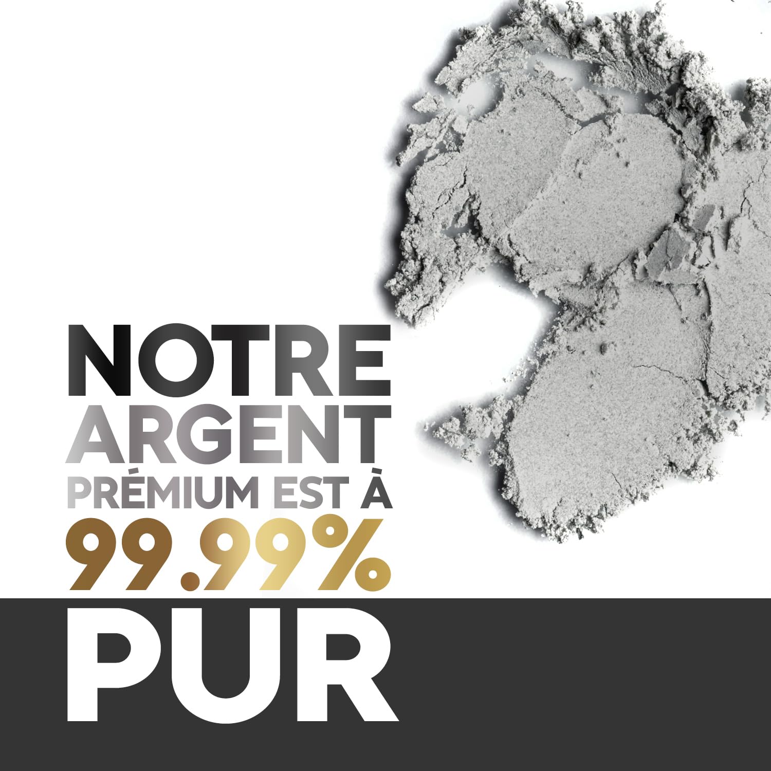 Argent Colloïdal 15ppm ● 1000 ml ● Fabriqué en France ● Argent pur à 99,99% ● Ions d'argent actifs ● Pour toute la famille ● Laboratoire certifié GMP ● Solution 100% Naturelle ● SILVERPLUS