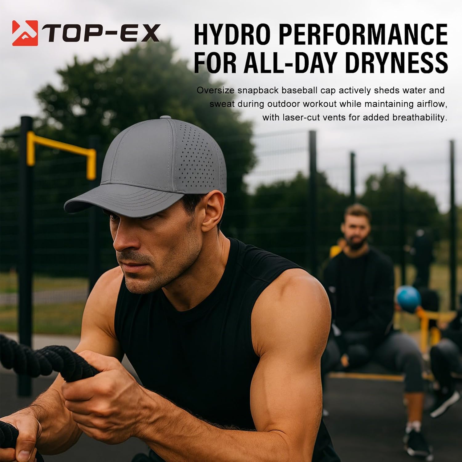 Oversize XL/XXL Snapback Baseball Cap Hydro Performance Cool Hat Water Repellent Golf Boat Beach Workout - Image 4