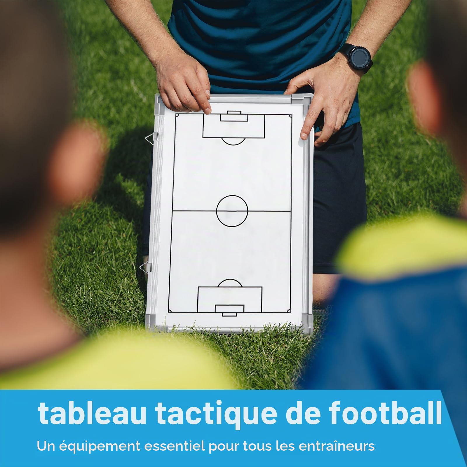 RoseFlower Tableau Tactique de Football, Entraîneur de Football Magnétique Stratégie Panneau kit Entrainement Football avec Marqueur et Gomme - Soccer Coach Board pour Entraînement, Compétition#4