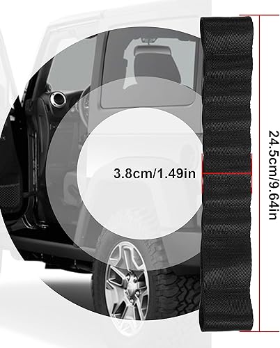 Miniatura 4 de VOFONO 2 correas de repuesto de nailon para puertas de automóvil, resistentes, resistentes, ajustables, limitantes, de carga, 1000 libras, ajuste