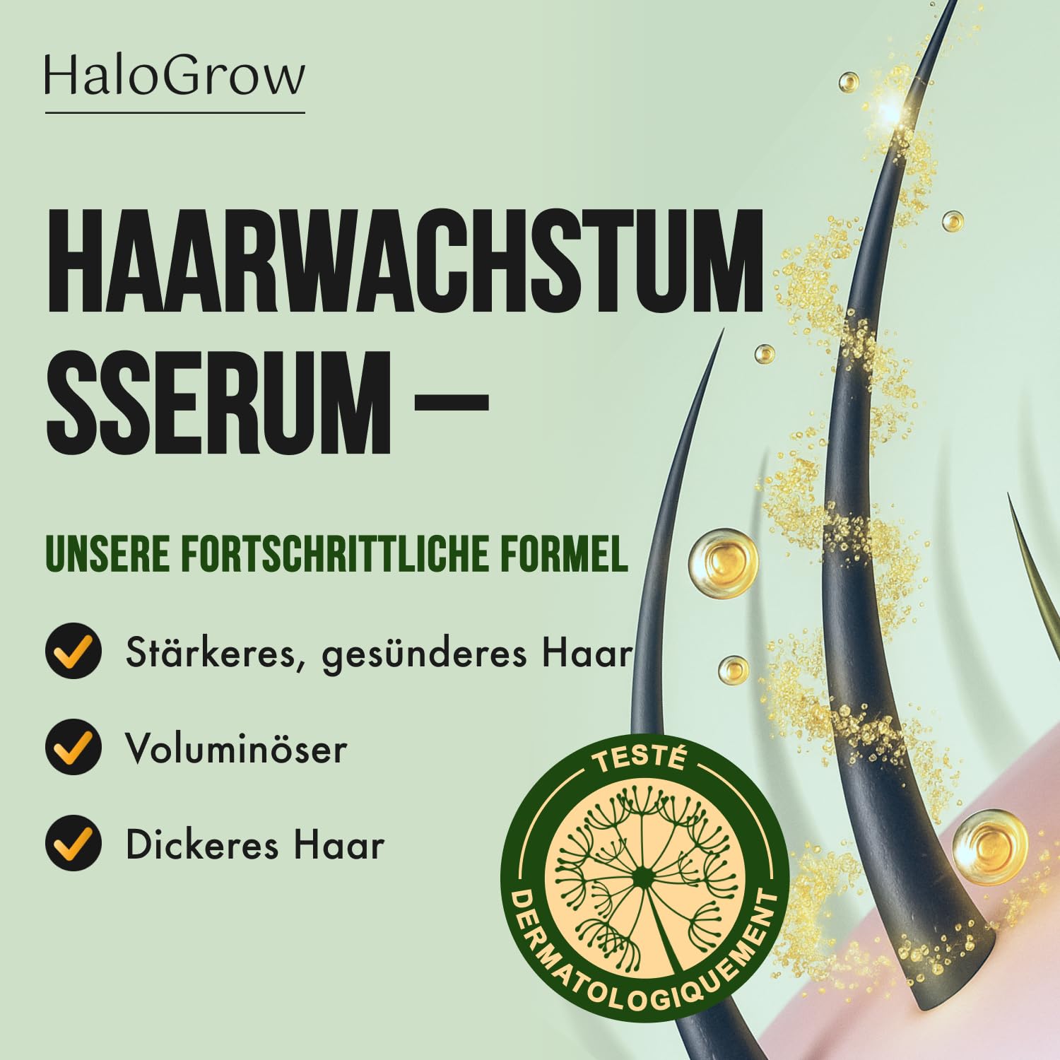 Haarwuchs-Spray – Für Frauen & Männer | Unterstützt das Haarwachstum & kräftiger aussehendes Haar | Mit Biotin, Koffein, Rizinusöl & Aminexil | 1-Monatsvorrat