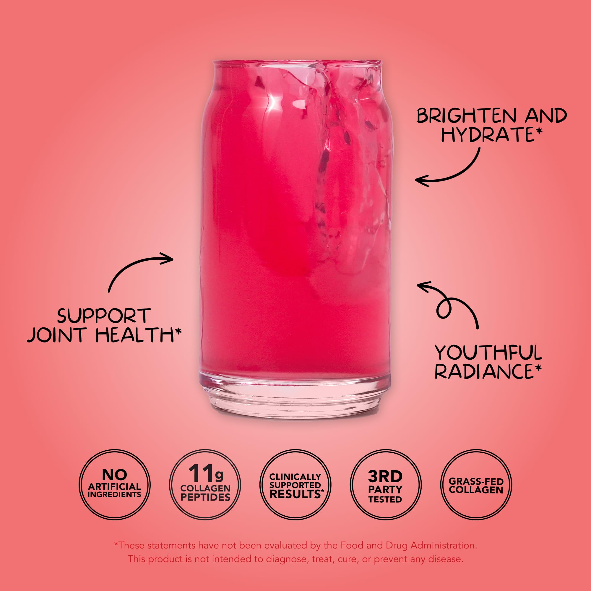 Clean Simple Eats Collagen + Beauty Blend, Cherry Ice, 30 Servings — Amazon image 4