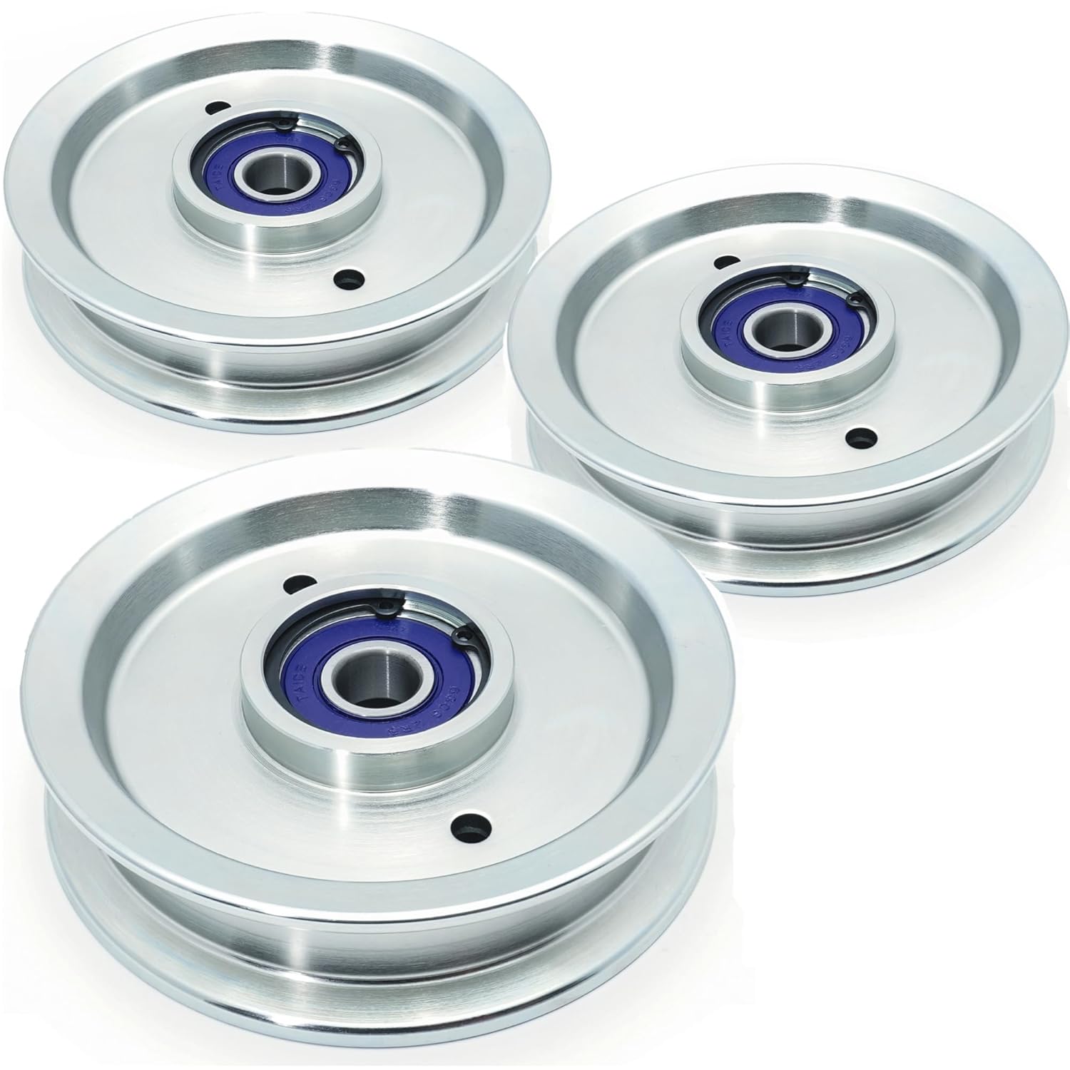 3 Pack Solid Steel Billet Idler Pulley w/Bigger Replaceable Bearing 88663 for Bush Hog Finish Mower MTH600 RDTH72 5-3/4" Diameter Zero Turn Lawn Mower Rotary Cutters Tri Deck Flex Wing Deck Bushhog