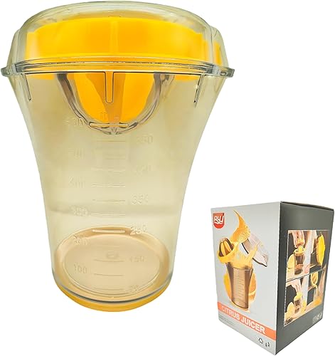 Miniatura 1 de Exprimidor manual multifuncional, herramienta de jugo de naranja de capacidad de 20 onzas, jugo manual de frutas y verduras, taza de medición