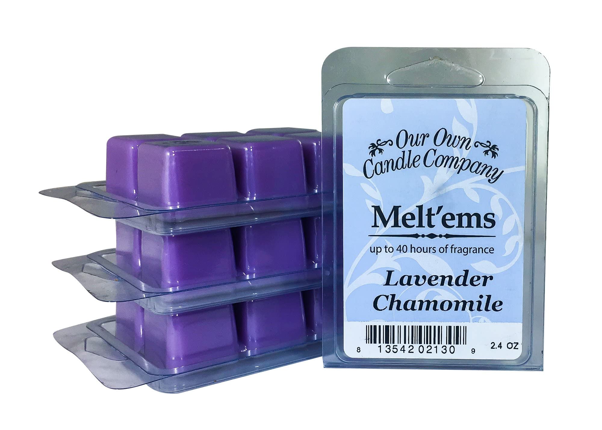 Our Own Candle Company Premium Wax Melt, Lavender Chamomile, 6 cubes, 2.4 oz (4 Pack)