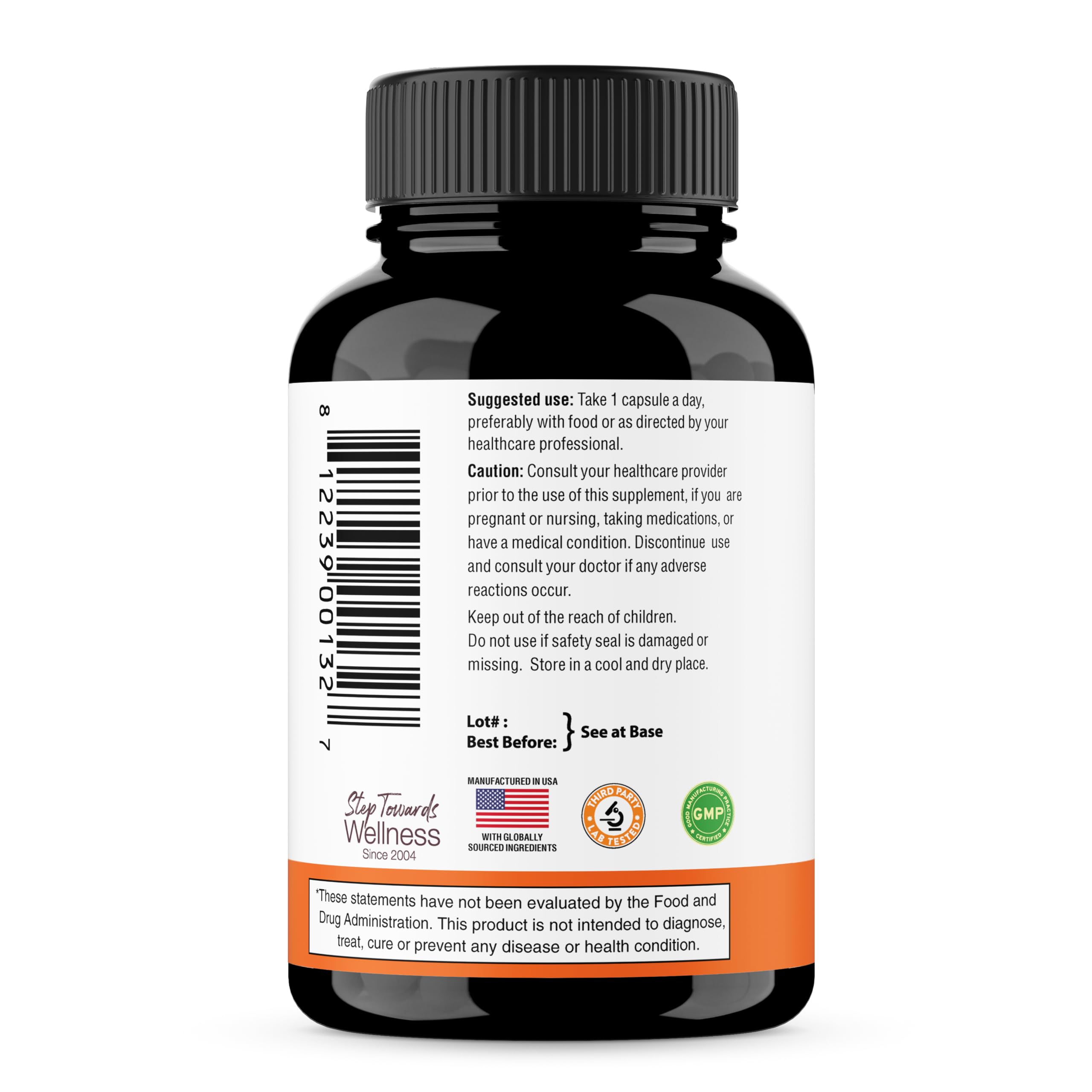 Vitamin D3 K2 2000 IU 120mcg Magnesium Zinc B6 Quercetin Capsules 120 Count — Amazon image 12