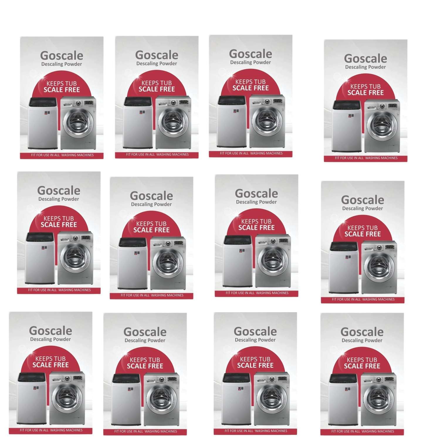 IRQA Descale Compatiable For Lg Washing Machine Front Load And Top Load, Cleaning Powder, Descaling Powder, Drum Cleaner 100G (Pack Of 12)(Style_3