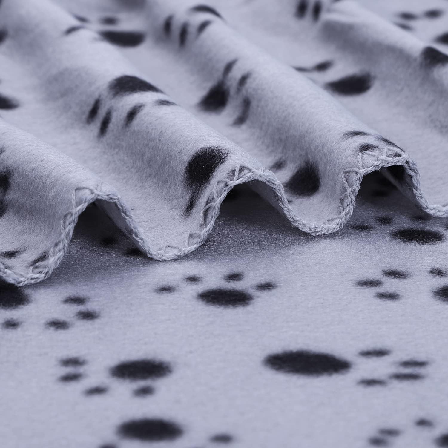 Nobleza - Morbida Coperta in Pile per Cani e Gatti. Confezione da 6 Pezzi, Color Grigio, Misure 160 * 100 cm