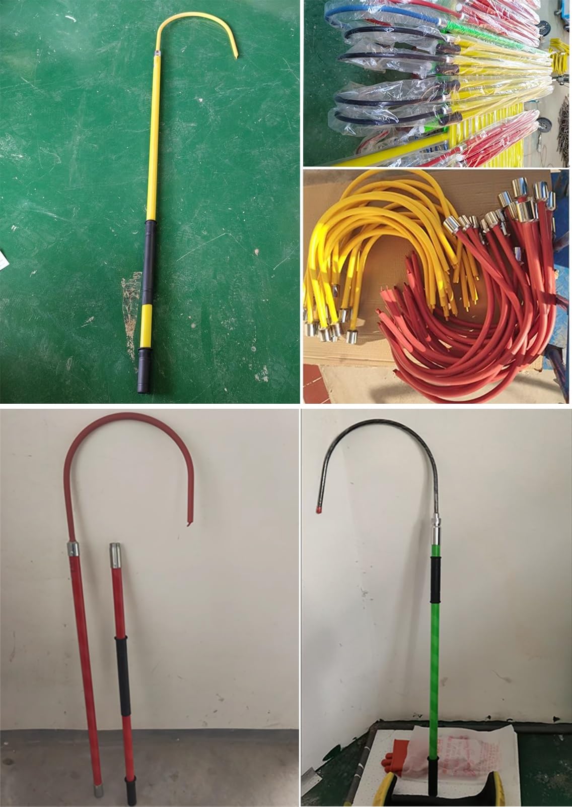Gancho Rescate Aislado Pértigas de Rescate de Emergencia Por Electrocución, Empalme de Pértigas de Rescate Eléctrico con Mango Aislado, Herramientas de Salvamento para Centrales Eléctricas y Trabajos(