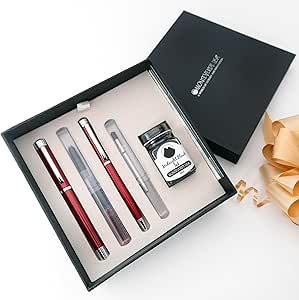 Amazon.com: Monteverde USA Strata Fountain Pen, Ball Pen Set Red ...