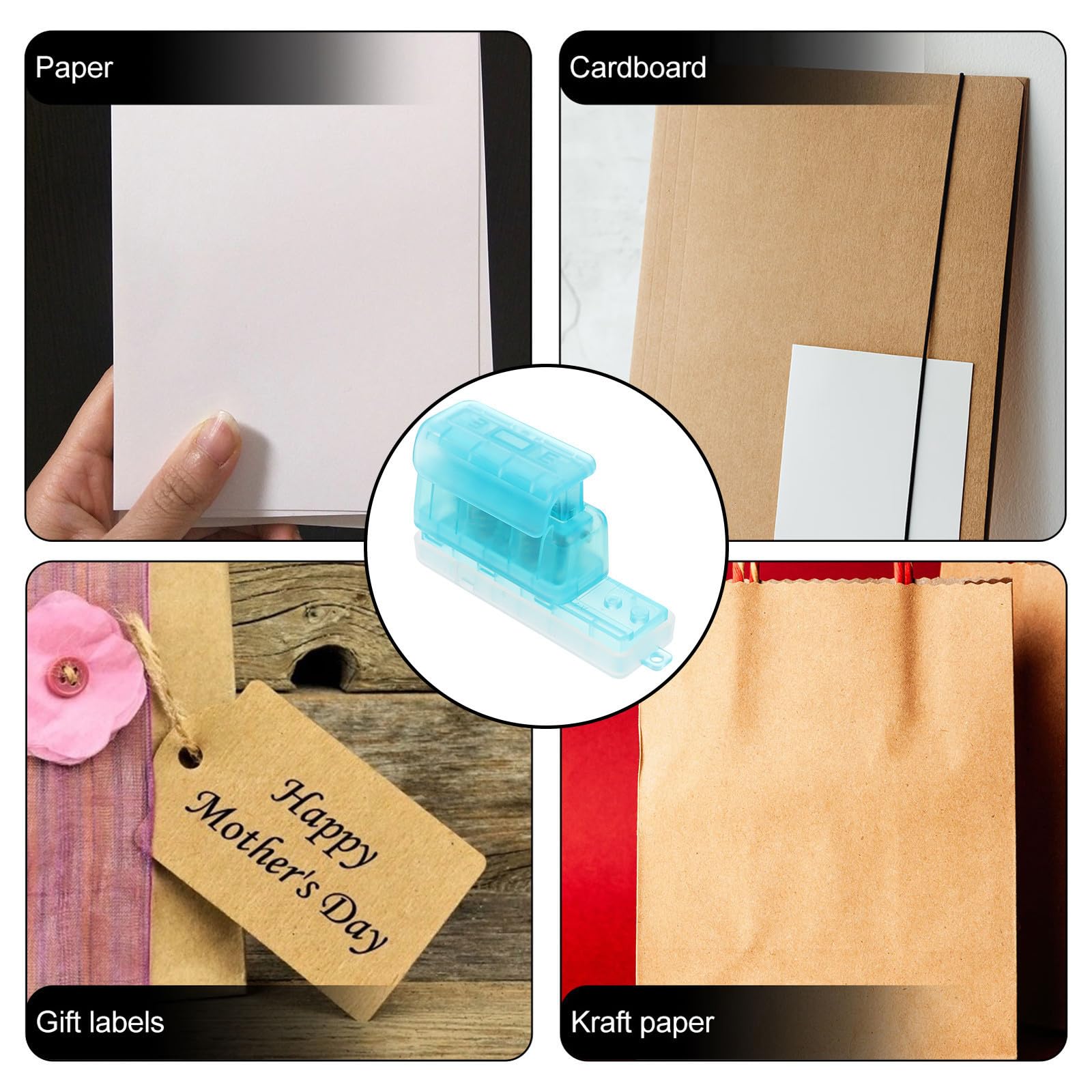 EXCEART 4 Pz Cinque Fori Punch Cerchio Perforatrice Strumento Di Perforazione Multi Perforazione All'Interno Delle Pagine Puncher Materiali Per Rilegatura Di Libri Scrapbooking Puncher