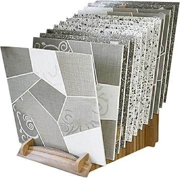 Floor Tile Display Stand.Density Board Wall Covering Display Stand.Building Material Display Shelf for Warehouses Exhibition Halls and Stores700x350x352mm