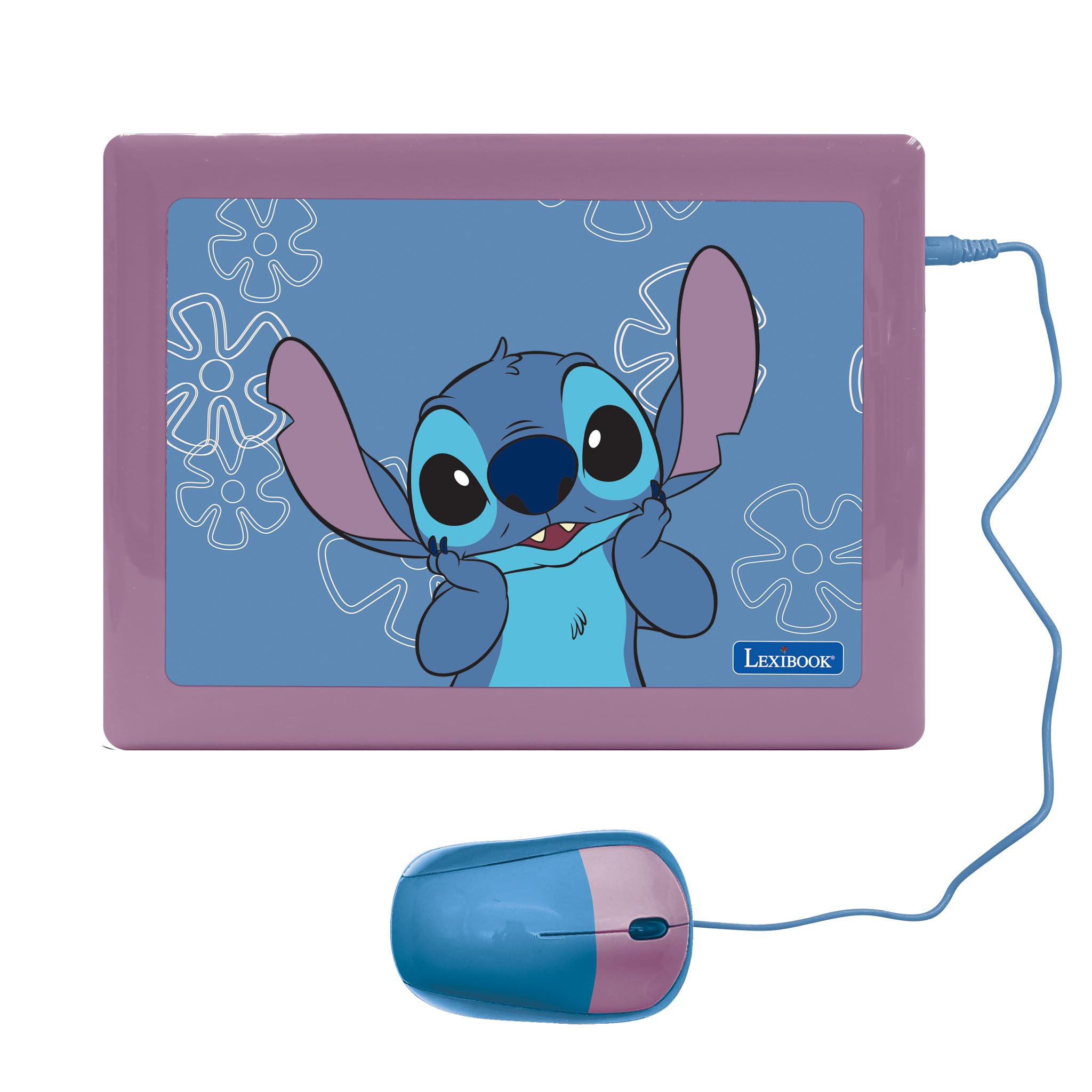 LEXIBOOK, Stitch, Portátil Educativo, JC599Di2LXB | Inglés/Español, 170 actividades, pantalla grande, juegos y música
