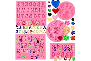 Letter Molds Alphabet Molds 5pcs Letter Number Heart Shape Silicone Mold
