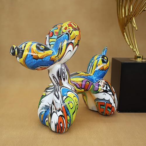 Miniatura 5 de FLJZCZM Esculturas de globo para perro estatua de animal globo para decoración del hogar figuras coleccionables para interiores y exteriores jardín