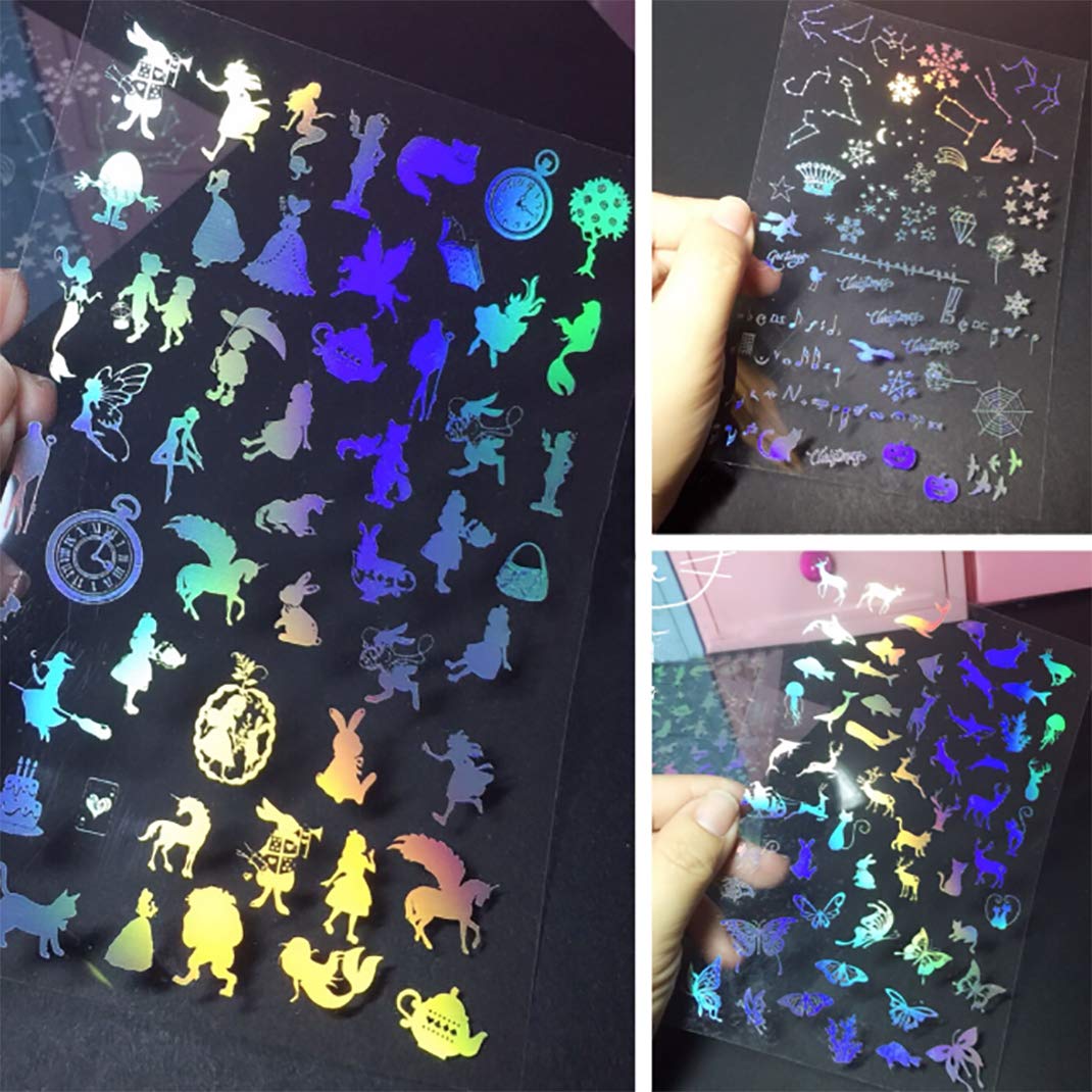 Kit Di 9 Adesivi In Resina Per DIY, Olografici E Colorati, Perfetti Per Gioielli E Decorazioni - 2
