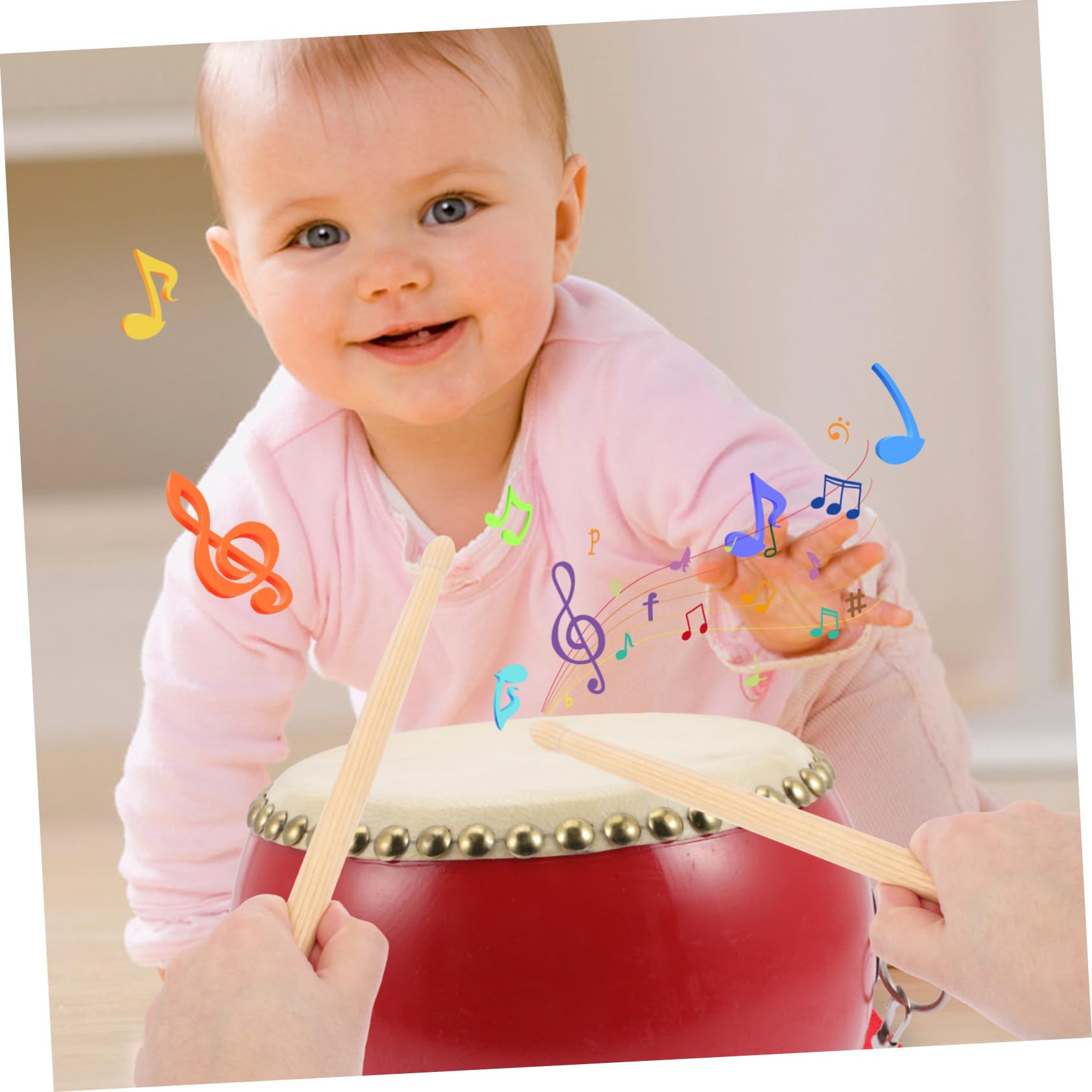 Beaupretty Strumento a percussione per giocattolo musicale sicuro e leggero per ragazzi e ragazze strumento educativo per sviluppo udito e coordinazione mano-cervello